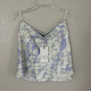 Zara Women's Lavender and White Skirt